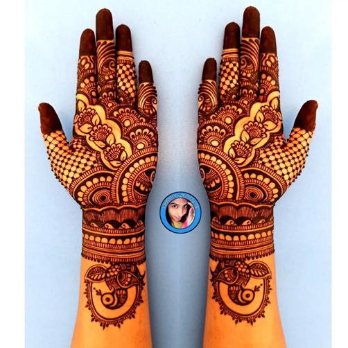Traditional Full Hand Floral Mehndi
